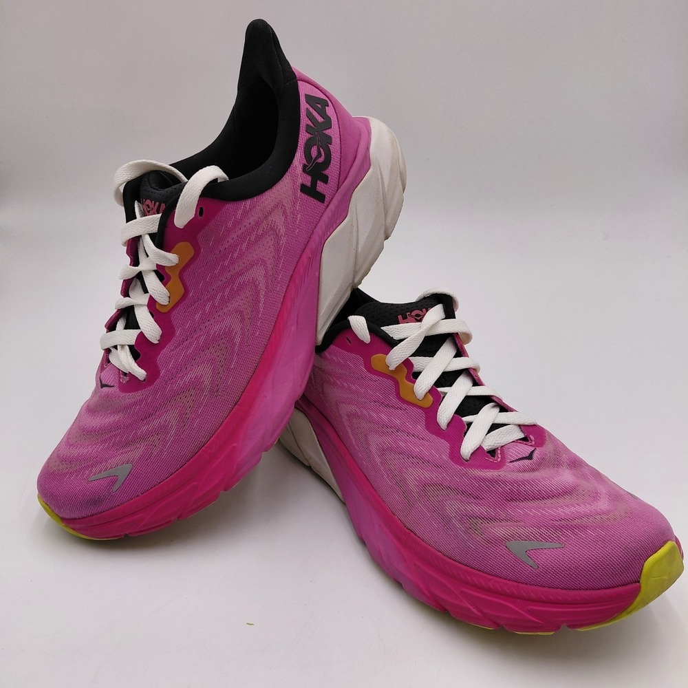 Hoka One One Arahi 6 Shoes Size 10 B Pink Black Stability Running Sneakers Gym
